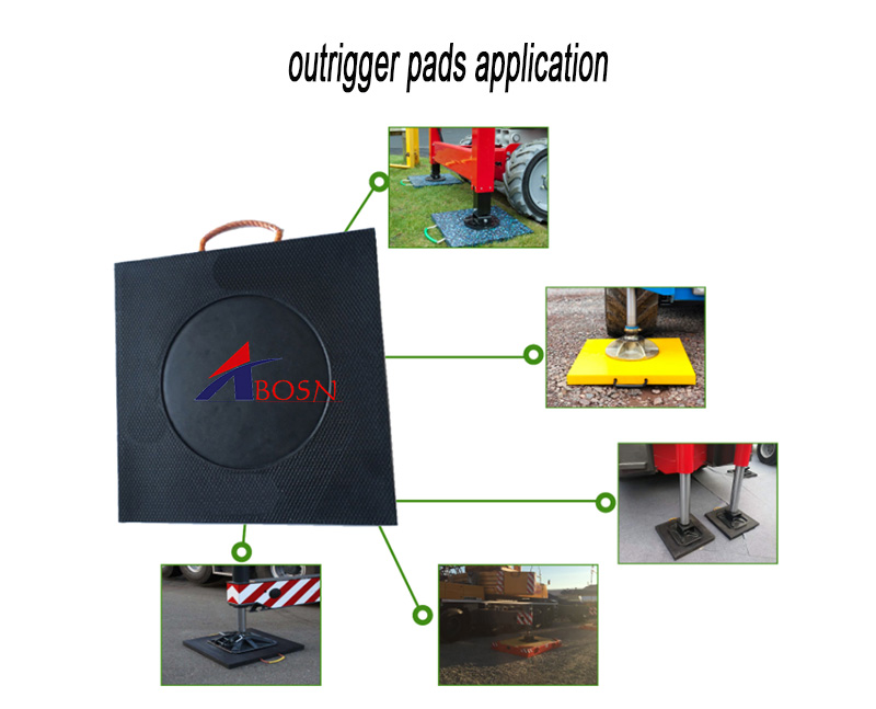 bigfoot solid plastic blocks customized hdpe safety crane outrigger pads for boom truck