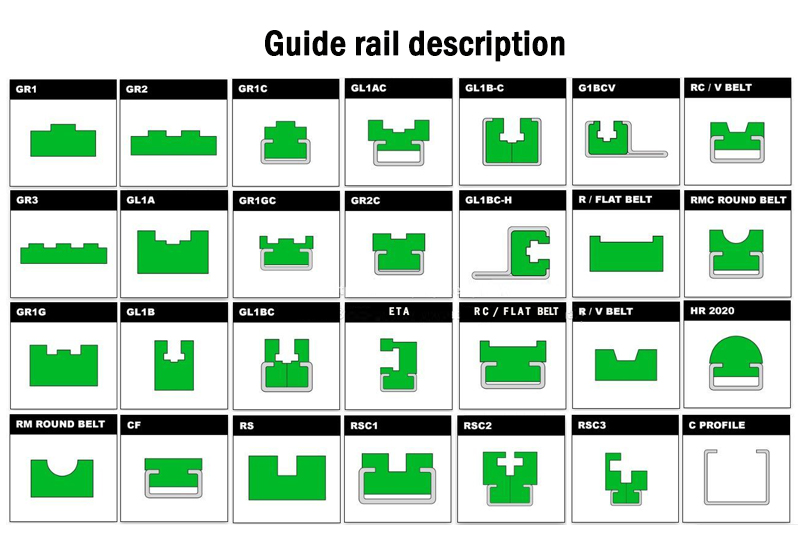 polyethylene guide rail conveyor plastic guide rail linear slide rail