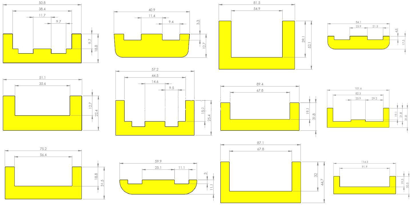 Machinery UHMW-PE Plastic Guide Rail / Slide Way