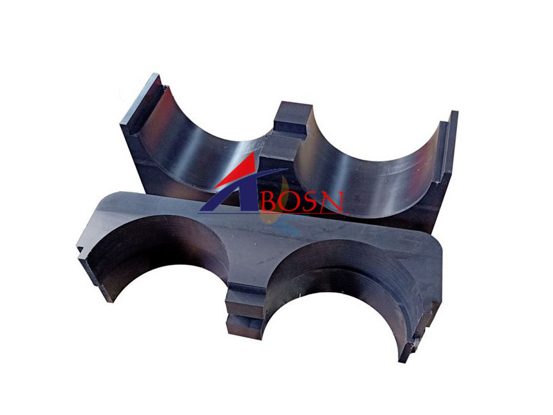 black color UHMWPE spacer, HDPE cable support Block, UHMWPE pipe support