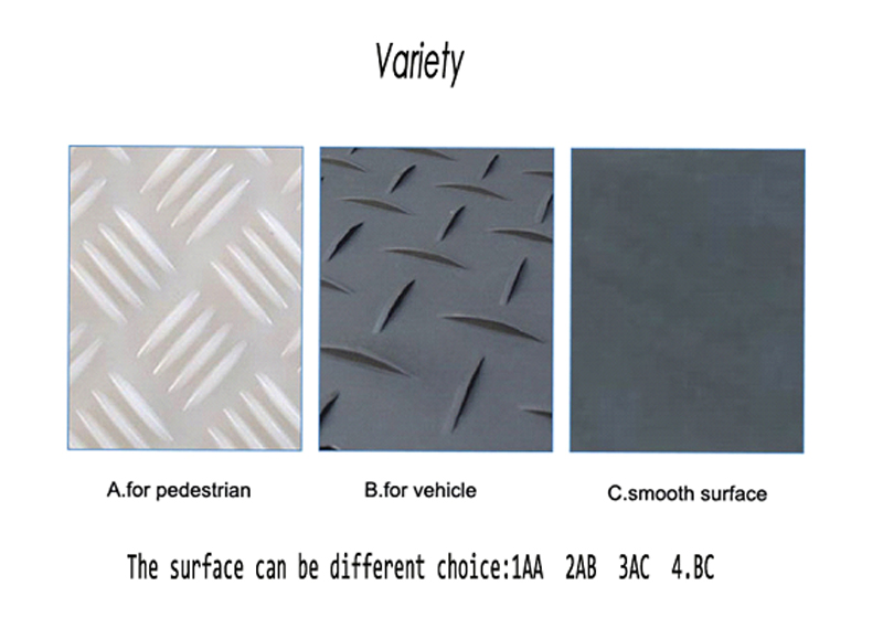 Antislip portable roadway temporary extrusion hdpe plastic ground mats