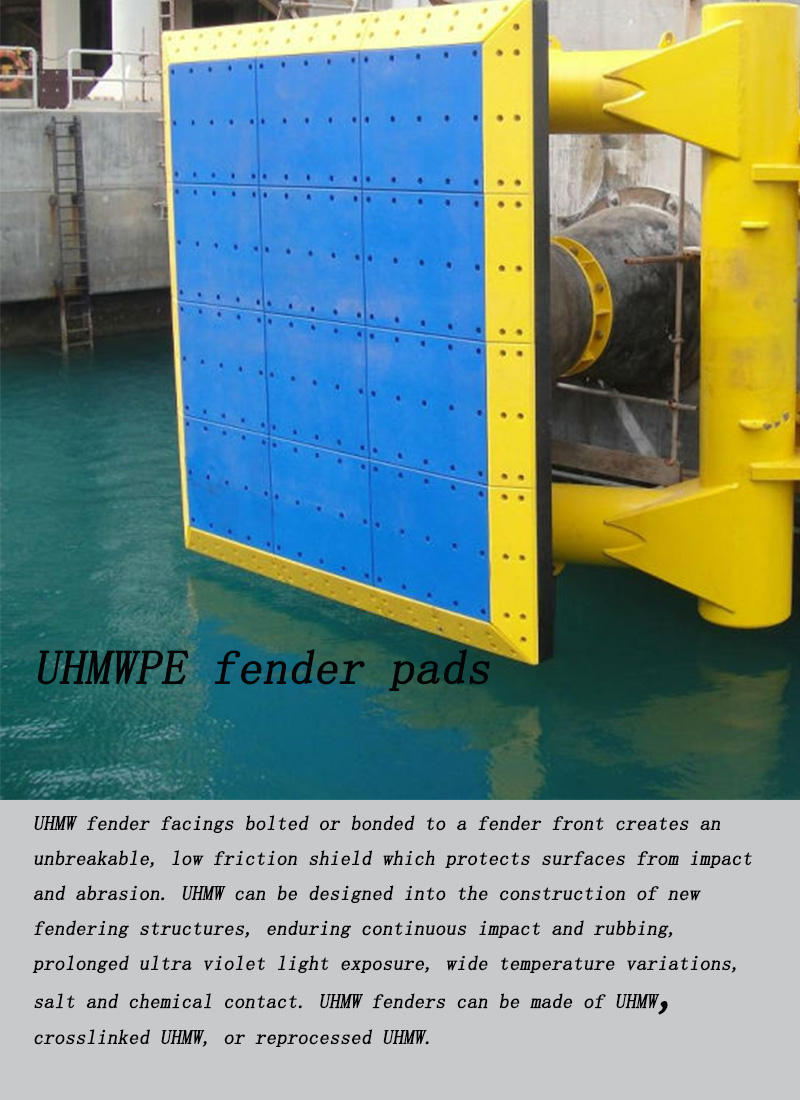 Anti UV UHMWPE Marine Dock Fender Pad panel