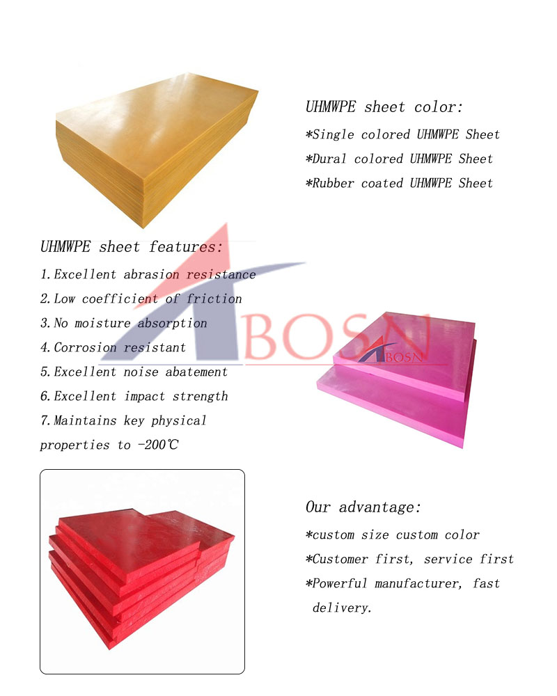 Anti-Static Wear Resistant UHMWPE Peuhmw UHMW-PE Sheet