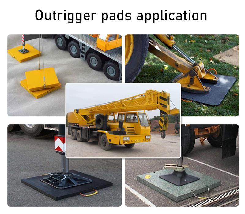 Heavy Duty Custom Composite Recycled Plastic Outrigger Pads UHMWPE Cribbing Blocks for Construction Equipment