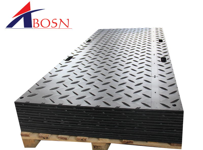 Temporary HDPE plastic ground protection mat