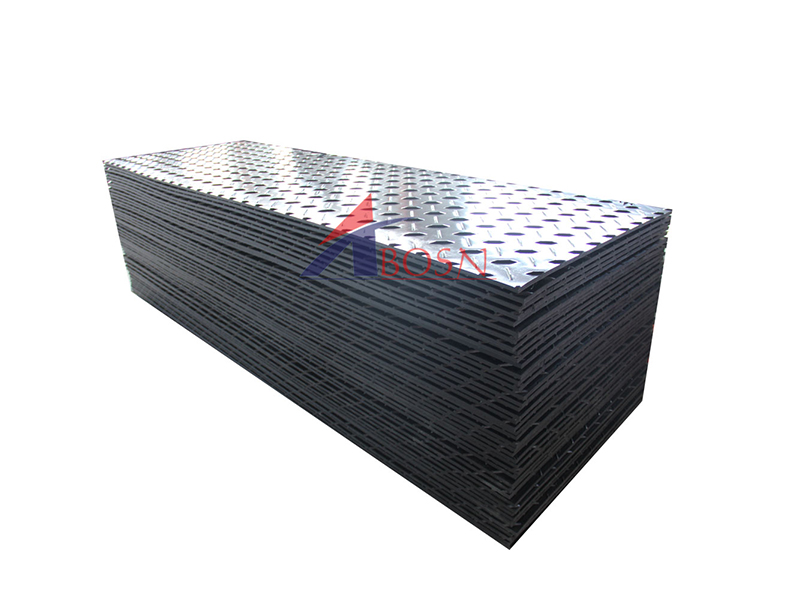 4X8 Black Color HDPE Track Mat Plastic HDPE Ground Protection Road Panel Mats