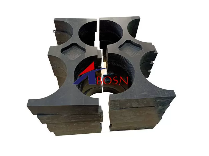 UHMWPE Pipe Support Block China UHMWPE Duct Spacer HDPE Pipe Saddle