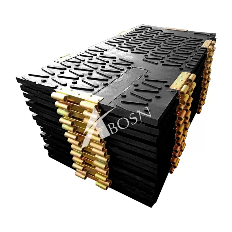 4x8 Plastic Uhmwpe Temporary Heavy Duty Construction Track Road Mat Hdpe Ground Protection Mat